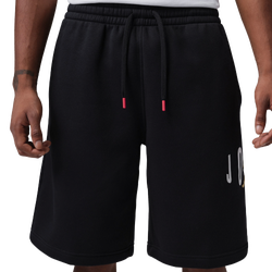 Men's - Jordan Brooklyn Graphic Oversized 11" Basketball Shorts - Black/White/Metallic Gold