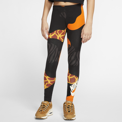 Girls' Grade School - Nike Safari Favorite Tights - Black/Orange