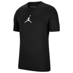 Men's - Jordan Jumpman Dri-Fit Short Sleeve Football T-Shirt - Black/White
