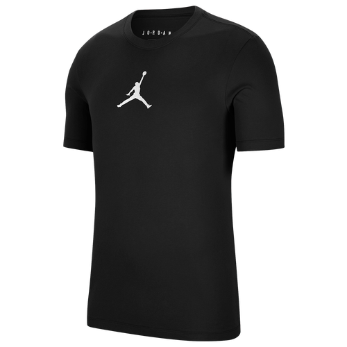 

Jordan Mens Jordan Jumpman Dri-Fit Short Sleeve Football T-Shirt - Mens Black/White Size L