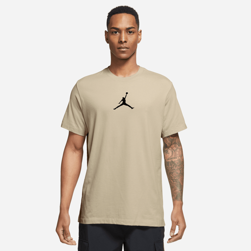 

Jordan Mens Jordan Jumpman Dri-Fit Short Sleeve Football T-Shirt - Mens Rattan/Black Size M