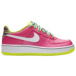 Boys' Grade School - Nike Air Force 1 Low - Pink Blast/White/Volt
