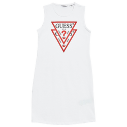 Girls' Grade School - Guess Logo T-Shirt Dress - White