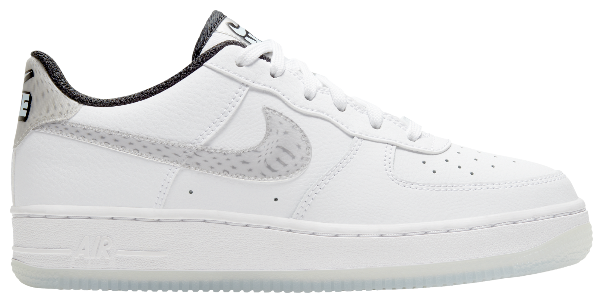 white nike air force with black tick