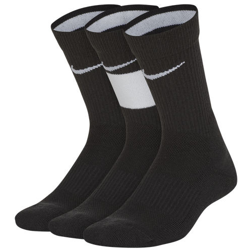 

Boys Nike Nike 3 Pack Elite Crew Socks - Boys' Grade School Black/White Size M