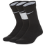 Nike 3 Pack Elite Crew Socks - Boys' Grade School Black/White