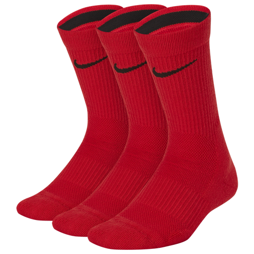 Shop Nike Boys  3 Pack Elite Crew Socks In University Red/black