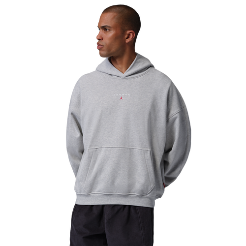 MENS - Jordan Flight Fleece Pullover LB - Grey Heather