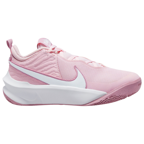 Nike Team Hustle D 10 Big Kids' Basketball Shoes In Pink Foam/white/med ...