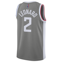Men's - Nike Clippers Earned Swingman Jersey - Dark Steel Grey/White