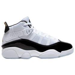 Boys' Preschool - Jordan 6 Rings - White/Black/Metallic Gold