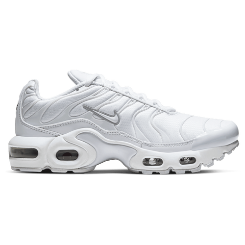 

Nike Boys Nike Air Max Plus - Boys' Grade School Running Shoes White/White/Metallic Silver Size 3.5