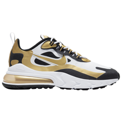 Men's - Nike Air Max 270 React - White/Metallic Gold/Black