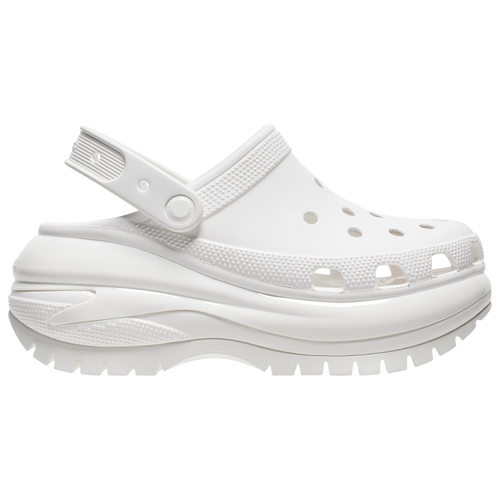 Shop Crocs Womens  Classic Mega Crush Clogs In White