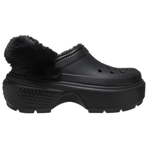 Shop Crocs Womens  Stomp Lined Clogs In Black