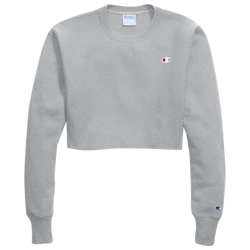 Women's - Champion RW Cropped Crew - Grey/Grey