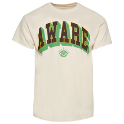 Men's - Aware Brand Logo T-Shirt - Beige/Multi