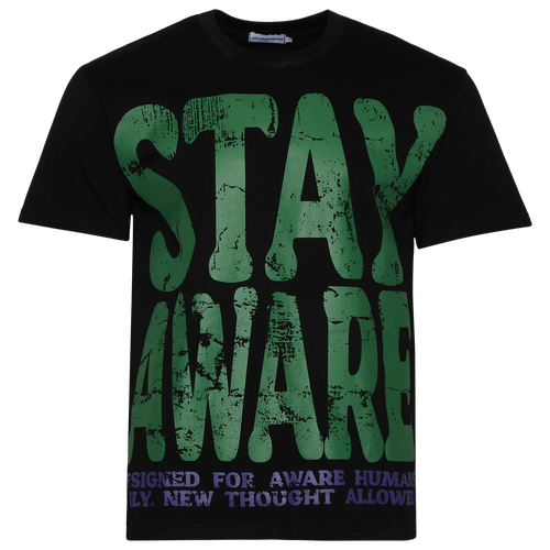 

Aware Brand Mens Aware Brand Stay Aware T-Shirt - Mens Black/Green Size M