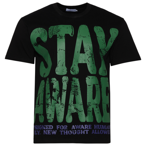 MENS - Aware Brand Stay Aware T-Shirt - Black/Green
