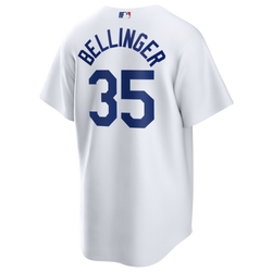 Men's - Nike Dodgers Replica Player Jersey - White/White