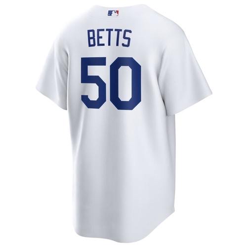 

Nike Mens Mookie Betts Nike Dodgers Replica Player Jersey - Mens White/White Size M