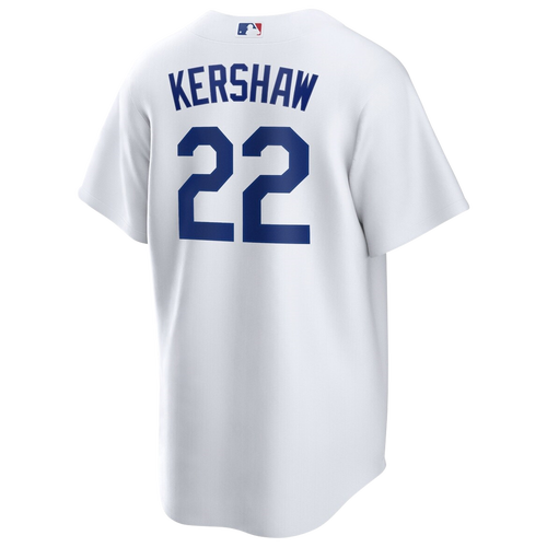 

Nike Mens Clayton Kershaw Nike Dodgers Replica Player Jersey - Mens White/White Size M