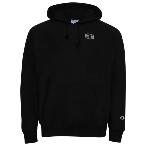 

Champion Plus Size Satin Stitch Hoodie - Womens Black/White