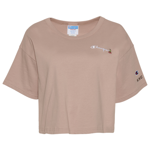 

Champion Womens Champion Heritage Cropped Tee - Womens Tan/White Size S