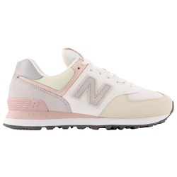 Women's - New Balance 574 - White/Beige/Pink