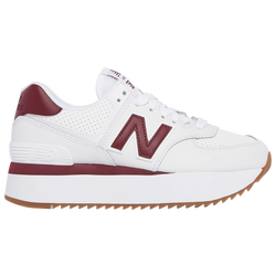 Women's - New Balance 574 Stacked - White/Burgundy