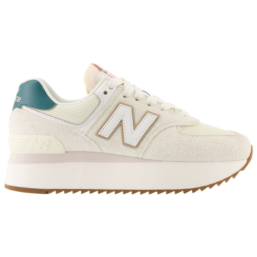 New Balance 574+ Platform Sneakers Women In Beige/green