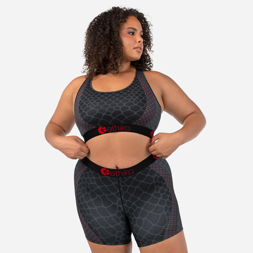 

Ethika Womens Ethika Graphic Sports Bra - Womens Black Size S