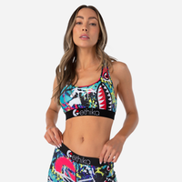 Ethika Womens Jag It Sports Bra - Multi/Black