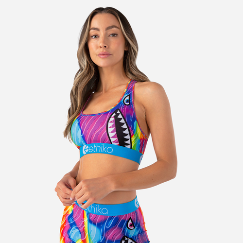 

Ethika Womens Ethika Graphic Sports Bra - Womens Yellow/Blue Size M