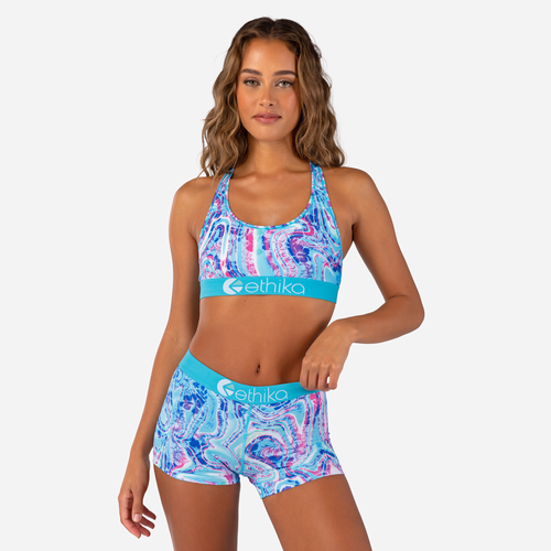 

Ethika Womens Ethika Graphic Sports Bra - Womens Blue/Purple Size M