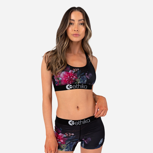 

Ethika Womens Ethika Graphic Sports Bra - Womens Black/Pink Size XS