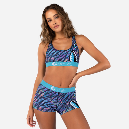 

Ethika Womens Ethika Graphic Sports Bra - Womens Teal/Teal Size XS