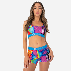Women's - Ethika Graphic Shorts - Yellow/Blue