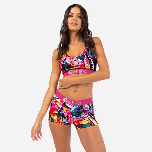 Ethika Womens Graphic Shorts In Pink/multi