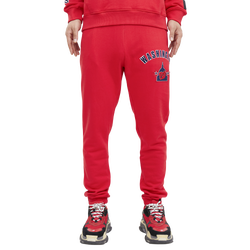 Men's - Pro Standard Nationals Stacked Logo Joggers - Red/Red