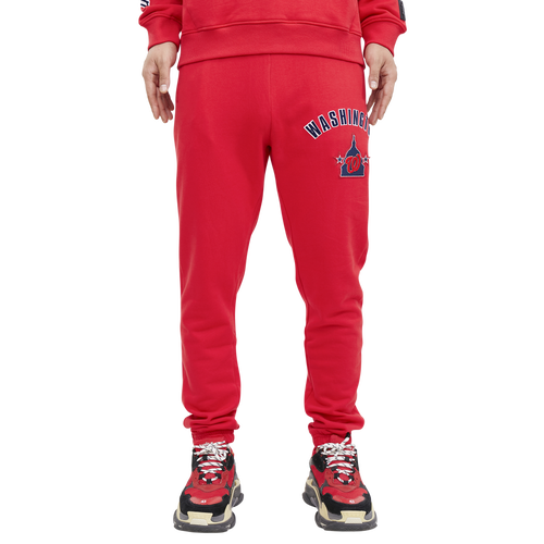 

Pro Standard Mens Pro Standard Nationals Stacked Logo Joggers - Mens Red/Red Size M