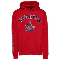 Men's - Pro Standard Nationals Stacked Logo Hoodie - Red/Red
