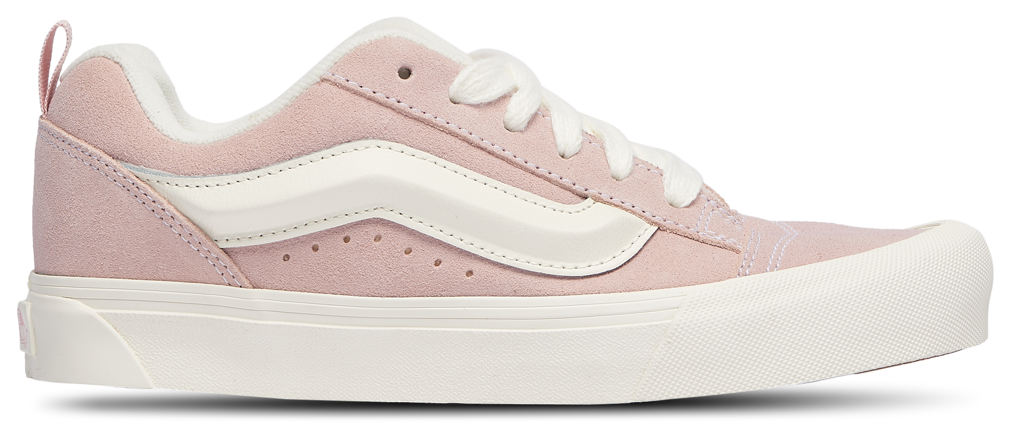 Women's - Vans Knu Skool Checkerboard - White/Sepia Rose