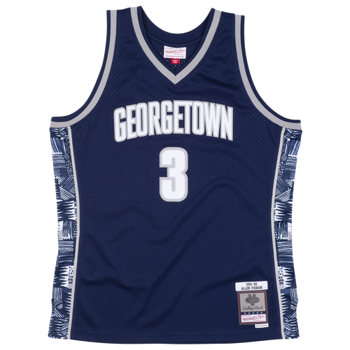 

Mitchell & Ness Mens Allen Iverson Mitchell & Ness Georgetown Swingman Jersey - Mens Navy/White Size M