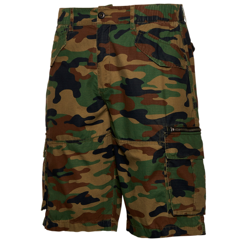 

LCKR Mens LCKR Black Hawk Cargo Shorts Long Inseam - Mens Multi Size S