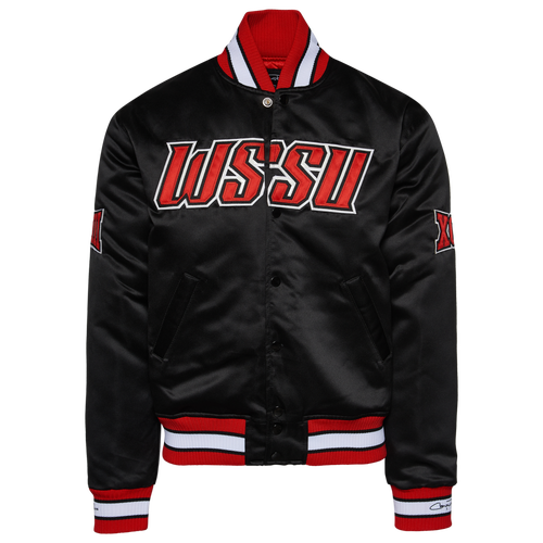 

Campus Remix Mens Campus Remix Winston Salem State University Satin Jacket - Mens Red/Black Size XL