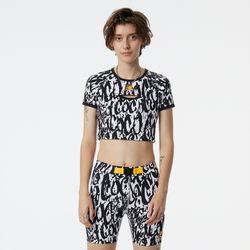 Women's - New Balance Coco Fit Ringer T-Shirt - Black/White