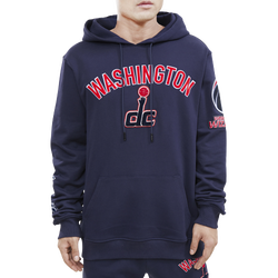 Men's - Pro Standard Wizards Stacked Logo Hoodie - Navy/Black