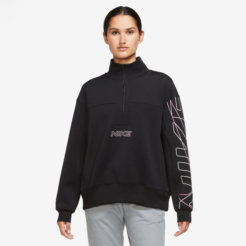 

Nike Womens Nike Dri-FIT Half-Zip GRX Long Sleeve Top - Womens Black/Black Size S