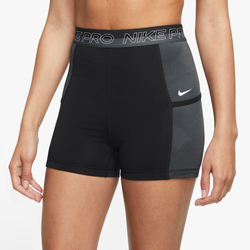 Women's - Nike Dri-FIT 3 Inch Femme Shorts - Iron Gray/Black/White